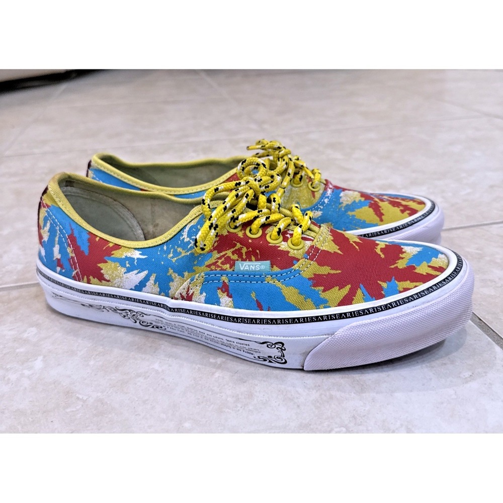 Vans Vault x Aries Authentic LX Tie Dye Tiger Sneakers Mens 10.5 Multicolor